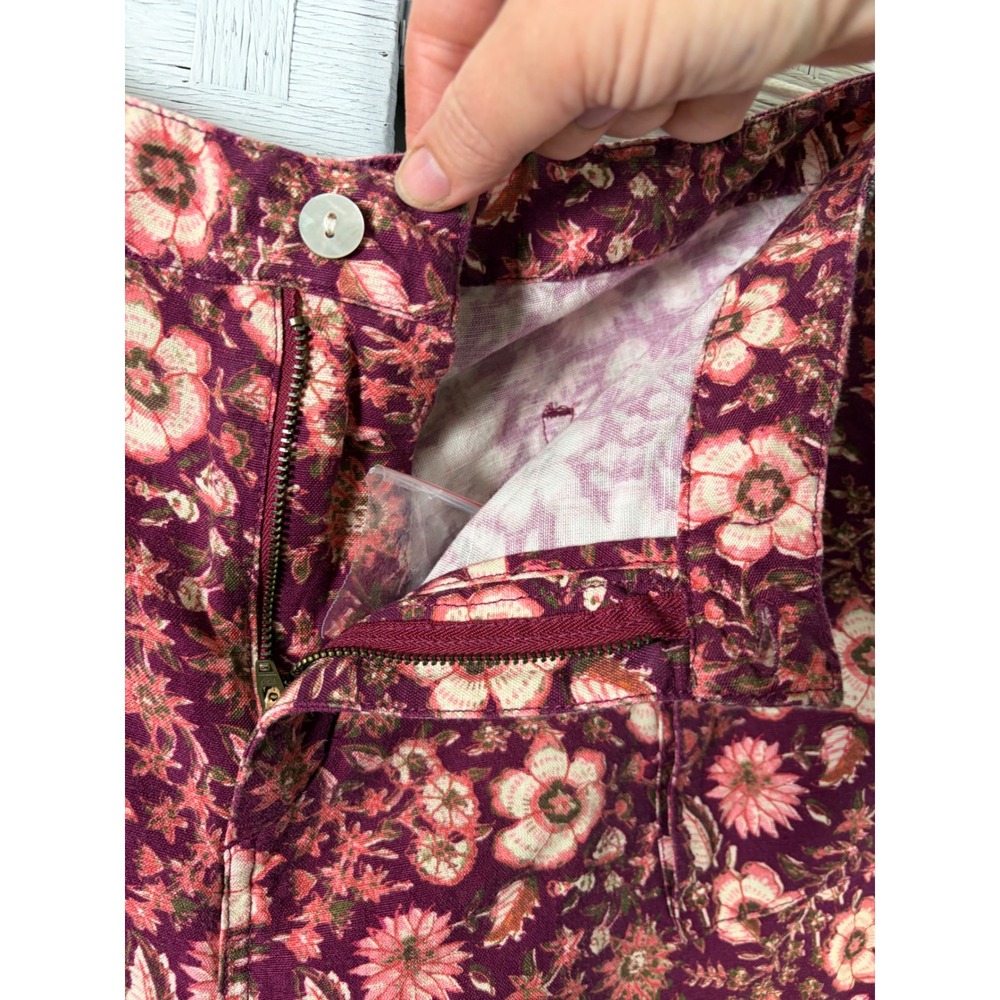 Sundance Women's Shorts Floral Linen Cotton bohemian hippie festival - Picture 5 of 15